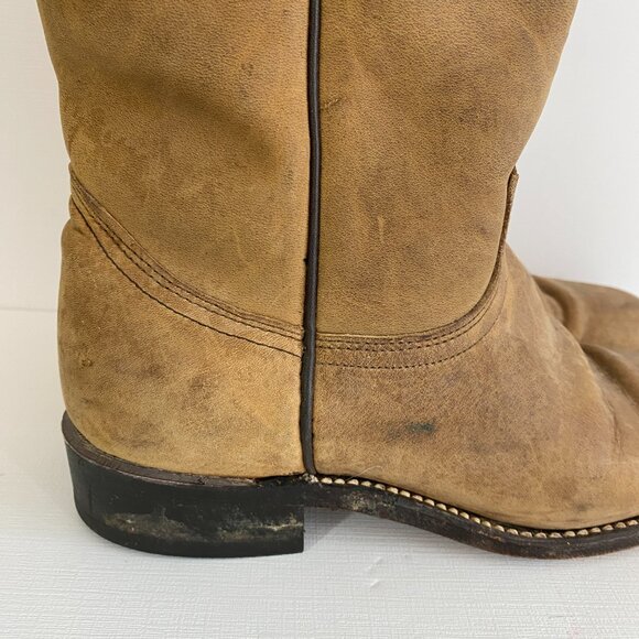 Dan Post Womens Brown Leather Pull On Work Cowboy Cowgirl Boots 6.5 - Picture 3 of 8